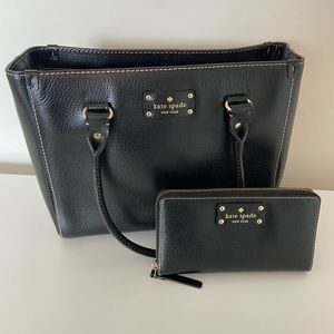 Kate Spade Black Wellesley Tote & Wallet